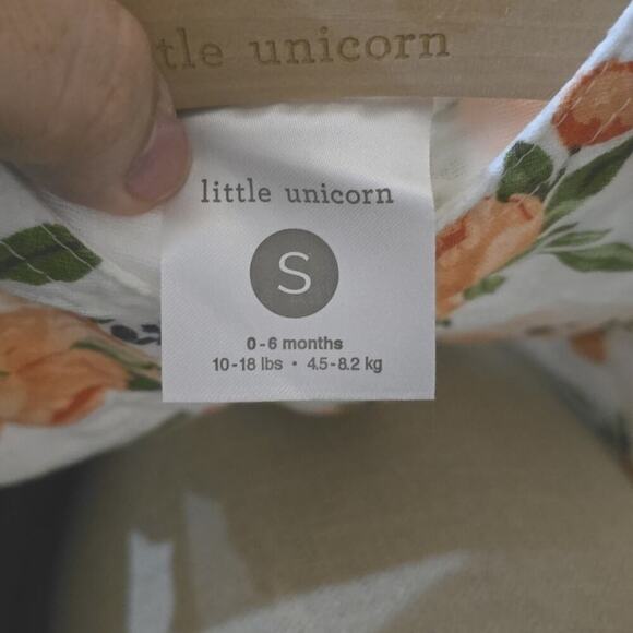 NWT Little Unicorn Cotton Muslin Sleep Bag Zip Up Size 0-6 months - Picture 4 of 7